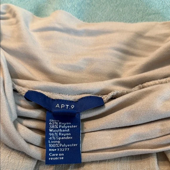 Apt. 9 Beige Midi Wrap Skirt Asymmetrical High-Low - Picture 3 of 11